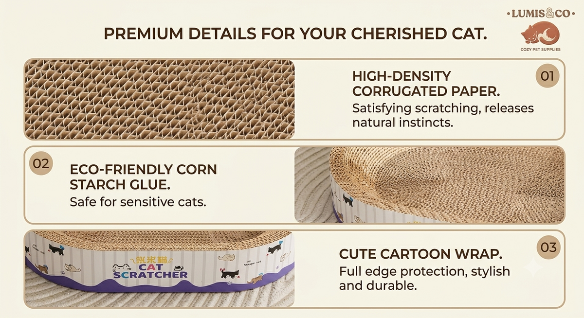 Premium Corrugated Cat Scratcher Bed & Lounge