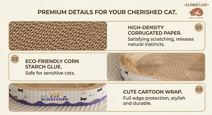 Premium Corrugated Cat Scratcher Bed & Lounge