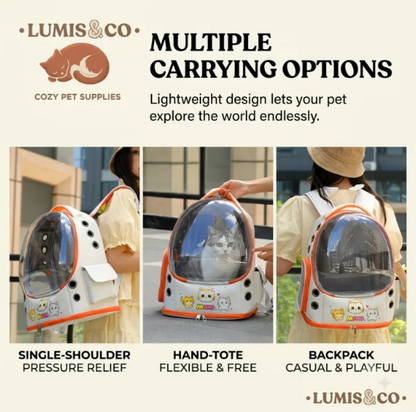 Pet Carrier Backpack with Transparent Dome