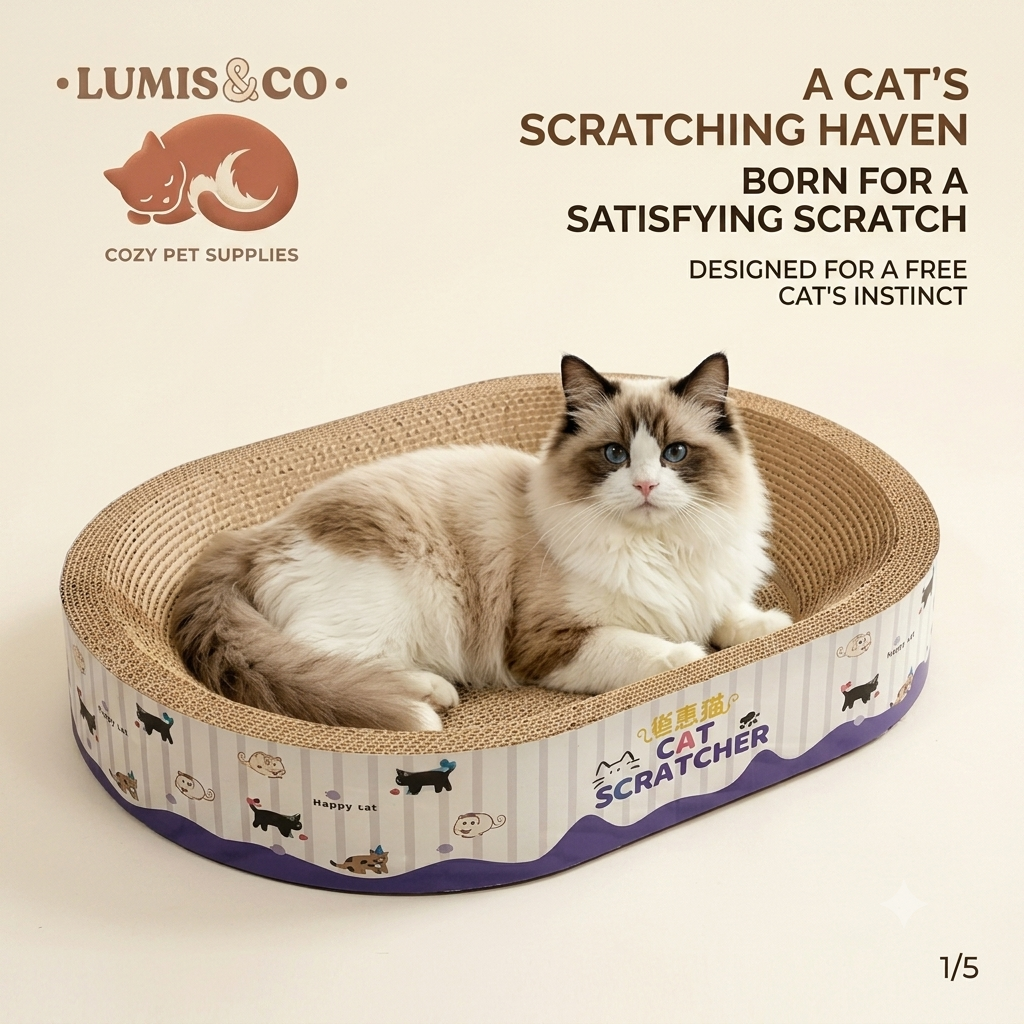 Premium Corrugated Cat Scratcher Bed & Lounge