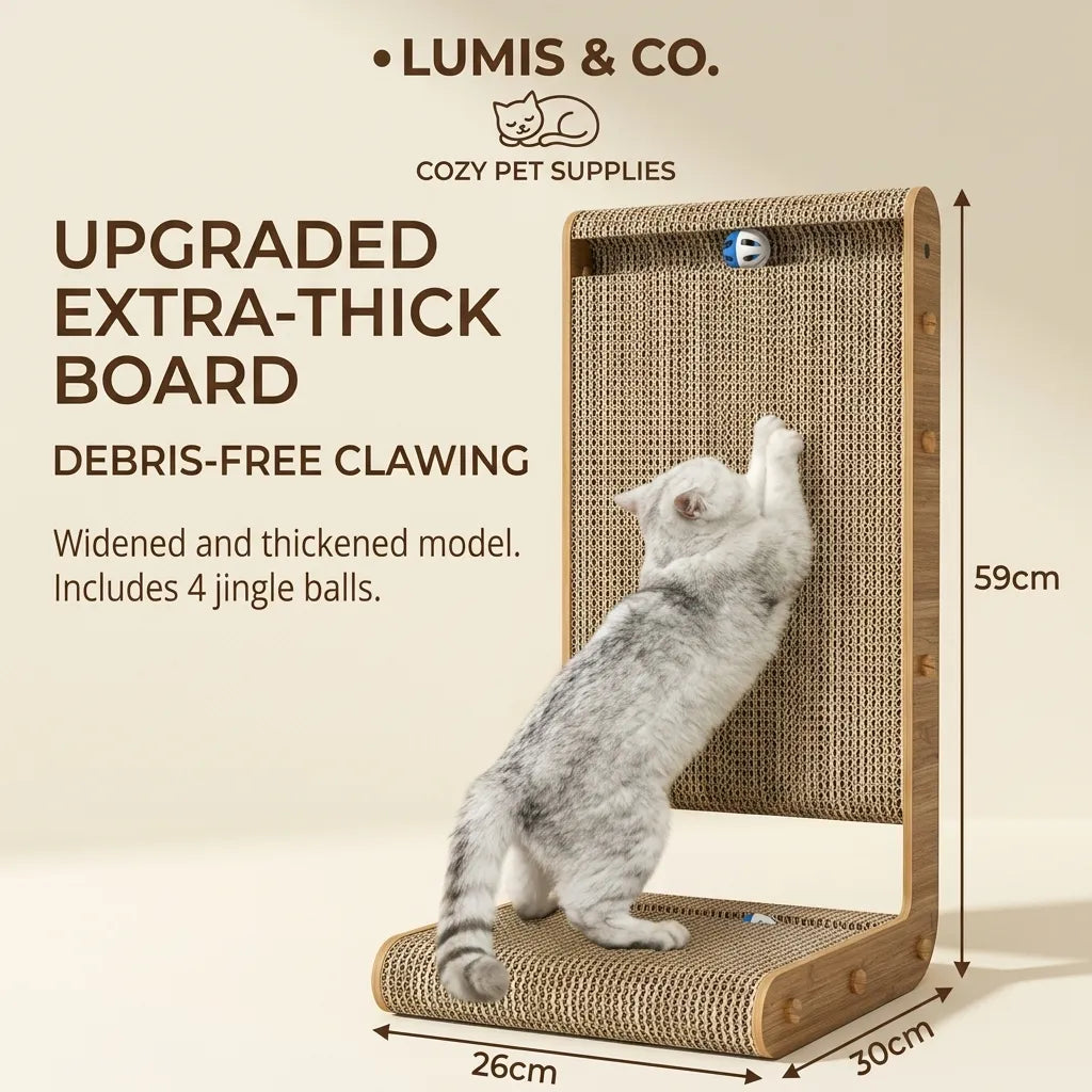 Premium L-Shape Cat Scratcher & Play Station